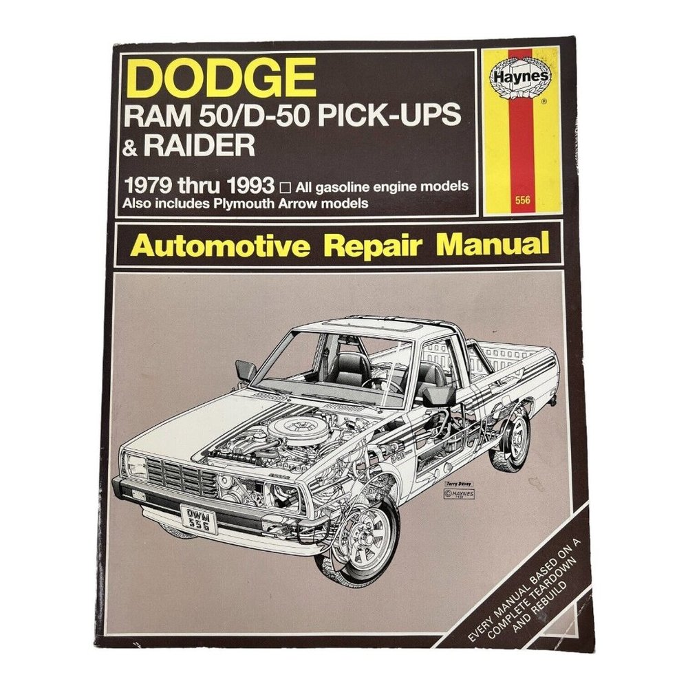 Haynes Dodge 50-D-50 Pick Up Truck & Raider Repair Manual 1979-1993 Arrow